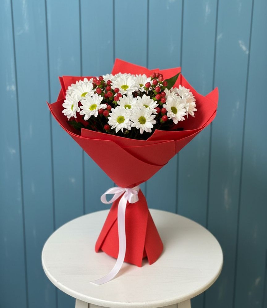 Букет цветов из: Хризантемы в Нарьян-Маре