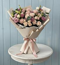 Букет цветов из:  Розы и Лизиантусы #REPLACE_PRED# Нарьян-Маре