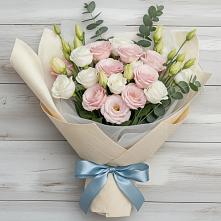 Букет цветов из:  Лизиантусы в Нарьян-Маре