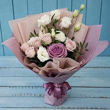 Букет цветов из:  Розы и Лизиантусы #REPLACE_PRED# Нарьян-Маре