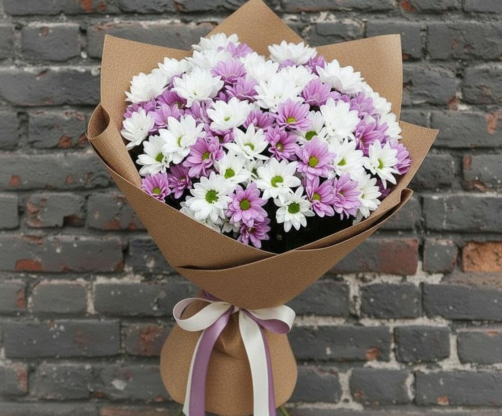 Букет цветов из: Хризантемы в Нарьян-Маре