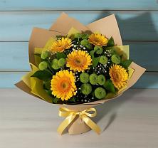 Букет цветов из:  Герберы и Хризантемы в Нарьян-Маре