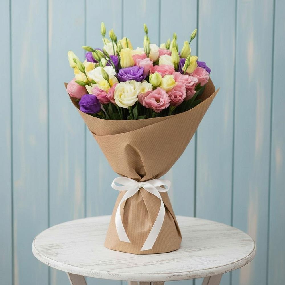 Букет цветов из: Лизиантусы в Нарьян-Маре