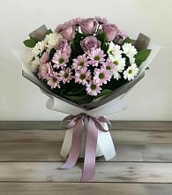 Букет цветов из:  Хризантемы и Розы в Нарьян-Маре