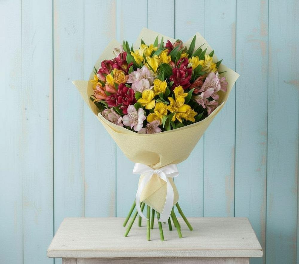 Букет цветов из: Альстромерии в Нарьян-Маре